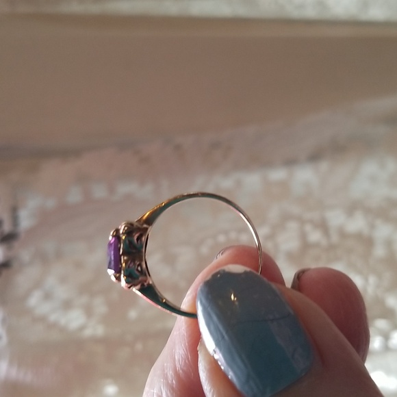 Vintage 10K gold ring with Amethyst stone - Picture 7 of 10